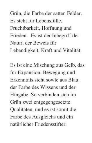 Grün - mEHR FARBEN IM LEBEN